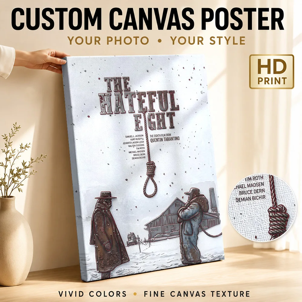 The Hateful Eight Movie Canvas Poster Customized Photo Vintage Movie Wall Paintings Decoration for Bedroom Gift for Collectors