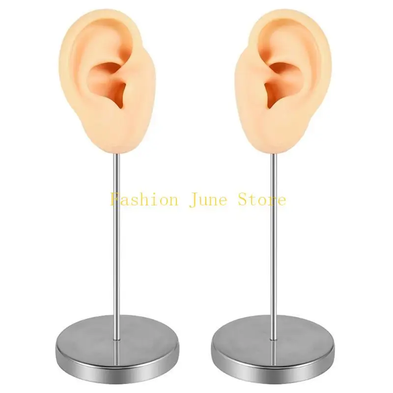 N5KA Flexible Left Right Ear Simulation for Earring Realistic Human Ear Simulation Stylish Jewelry Display Stand