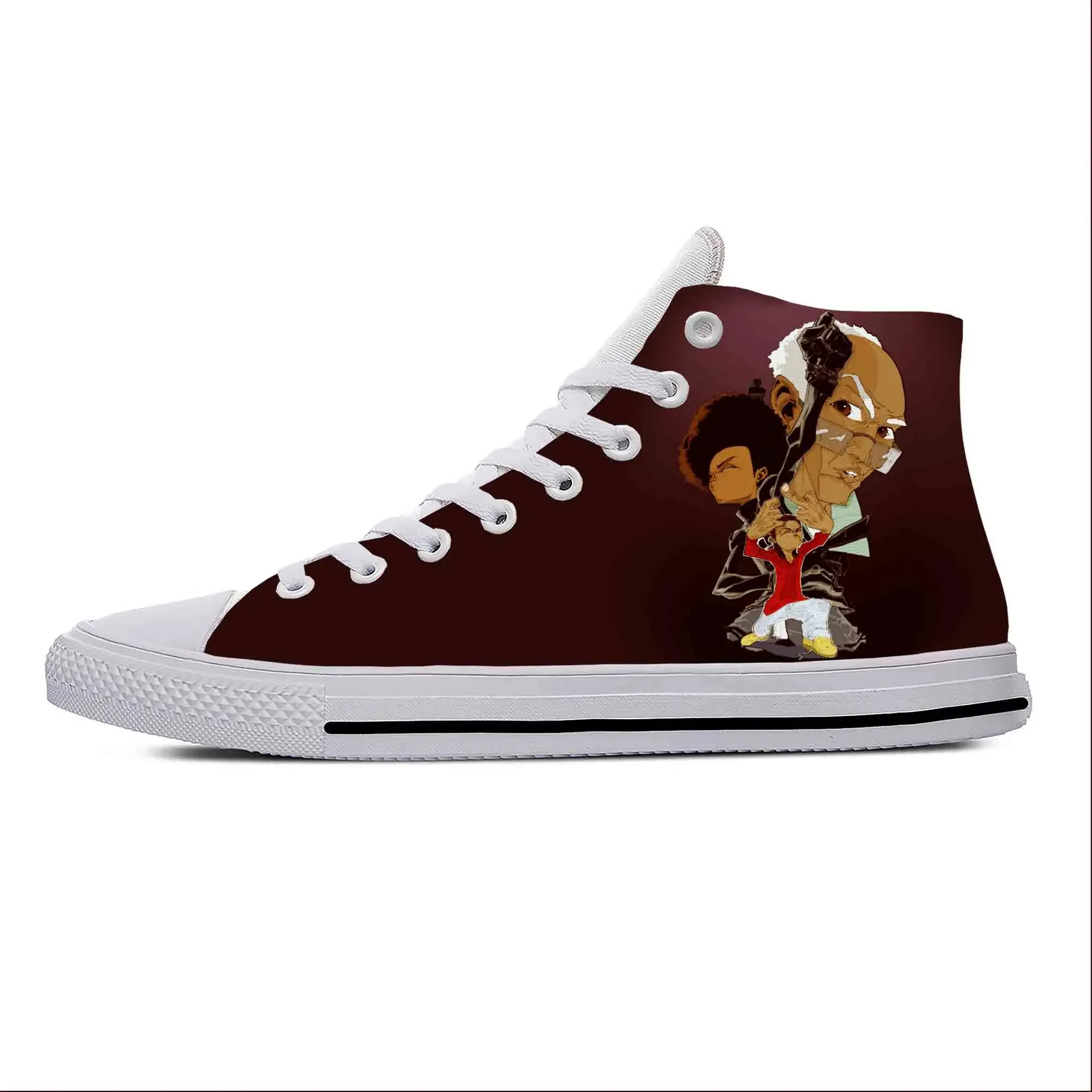 

Hot Anime Manga Cartoon Boondocks Huey Riley Casual Shoes High Top Lightweight Breathable Men Women Sneakers Latest Board Shoes