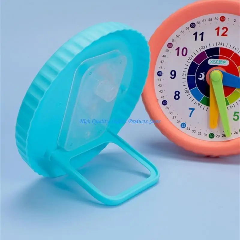 ساعة التعلم التفاعلية U2JE 5 بوصة سطح المكتب على مدار الساعة اليدين المتحرك للأطفال الذين تتراوح أعمارهم بين 3＋