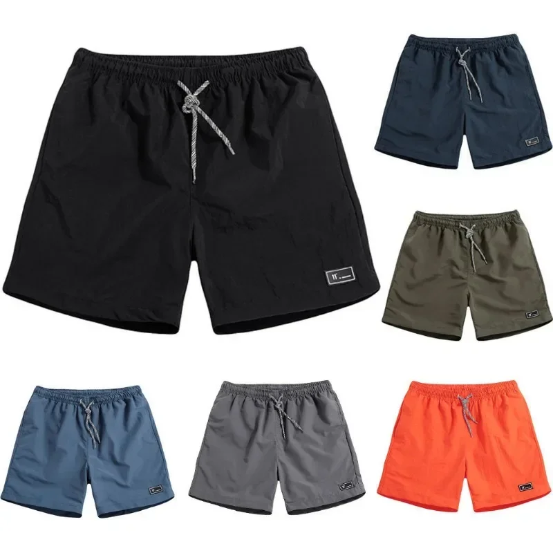 Zomershort Heren Trekkoord Korte Broek Grote Maat Dunne Casual Sneldrogende Print Shorts Zwemmen Surfen Strandkleding Sportdoek