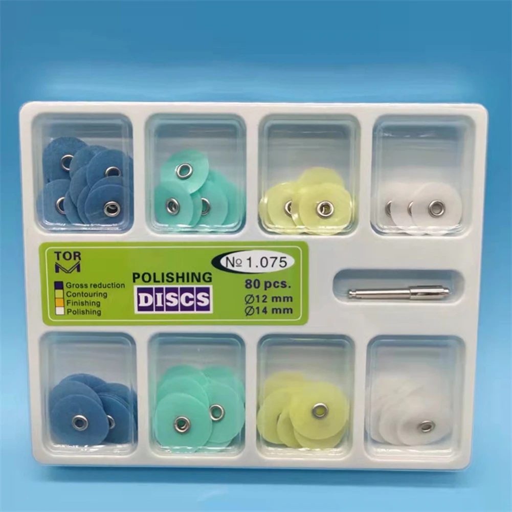 TOP BM Dental Polishing Discs NO. 1.070/1.071/1.075/1.610/1.620 Oral Restoration Resin Veneer Enamel Mandrel Wheel 4 Grit Mixed view 3