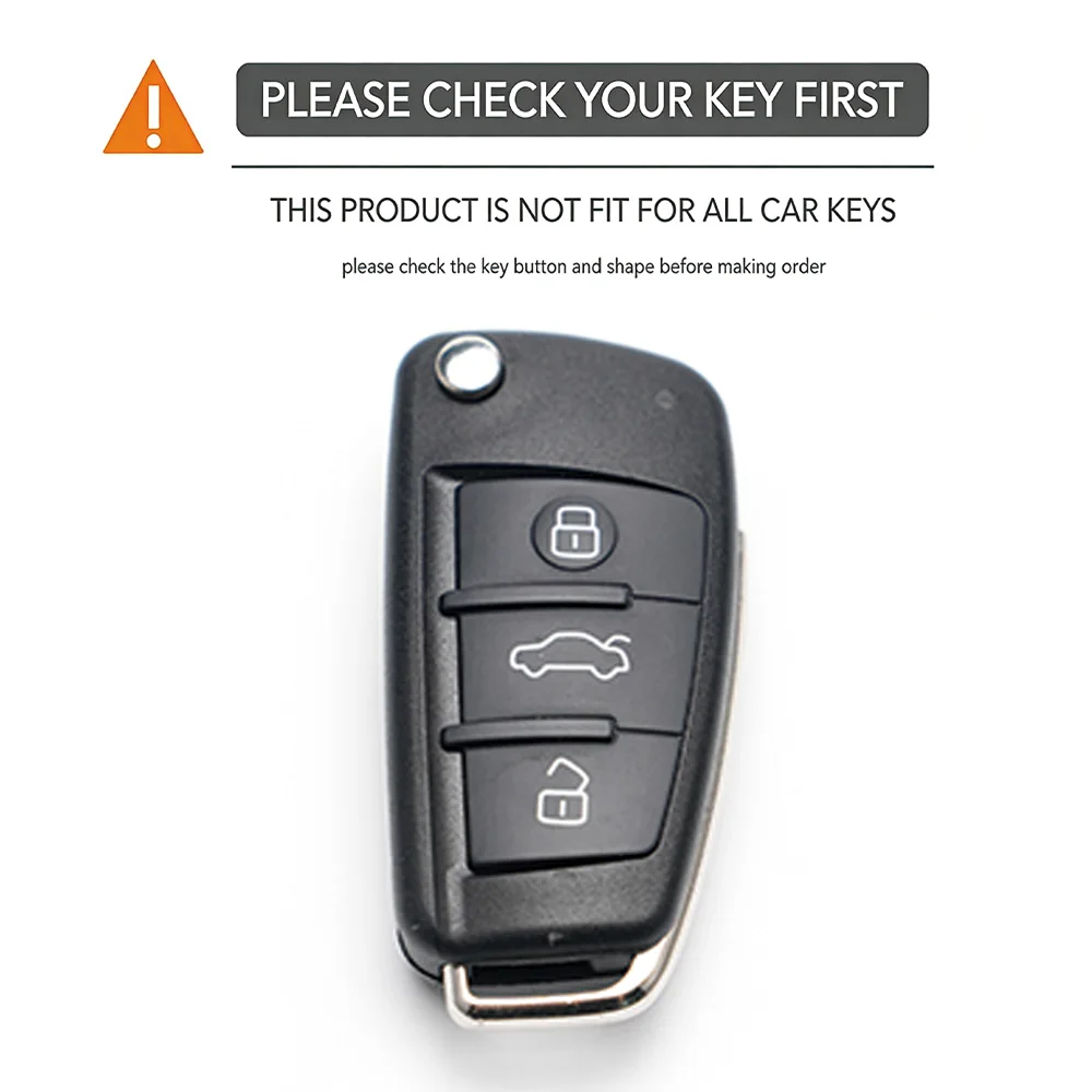 Silicone Key Case Cover Shell for Audi A4 B7 A6 C6 4f 8v A3 8p A1 A3 Accessories Auto Remote Key Holder 3 Button Jacket