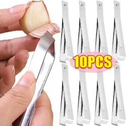 10/1pcs Rvs Knoflook Dunschiller Snel Knoflook Peeling Varken Haar Plukken Clip Handleiding Pincet Gadgets Keuken Accessoires