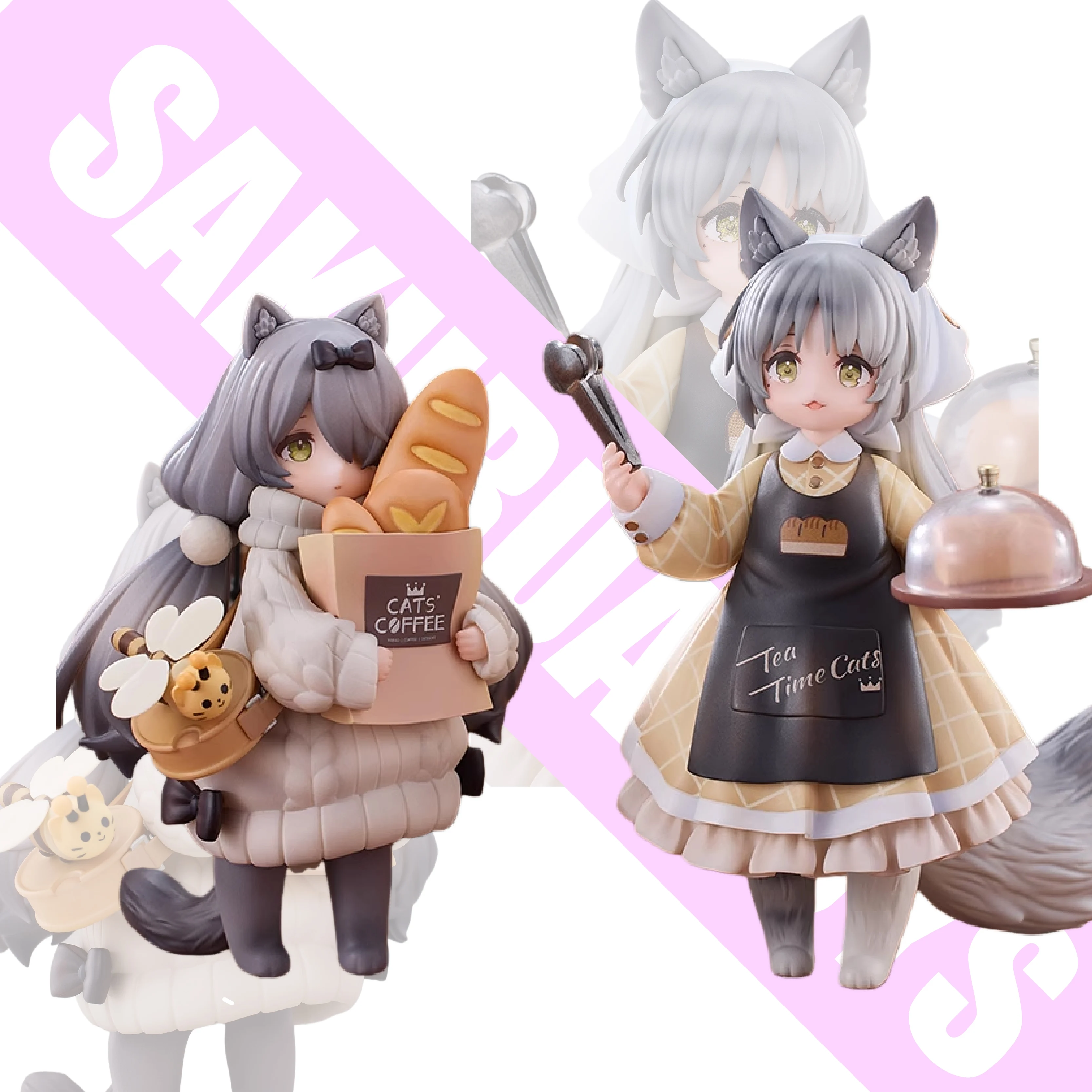 

In Stock Ribose DLC+ Meow Town Bakery Figures Animation Peripherals Ornaments Models Action Figure Collection Gifts