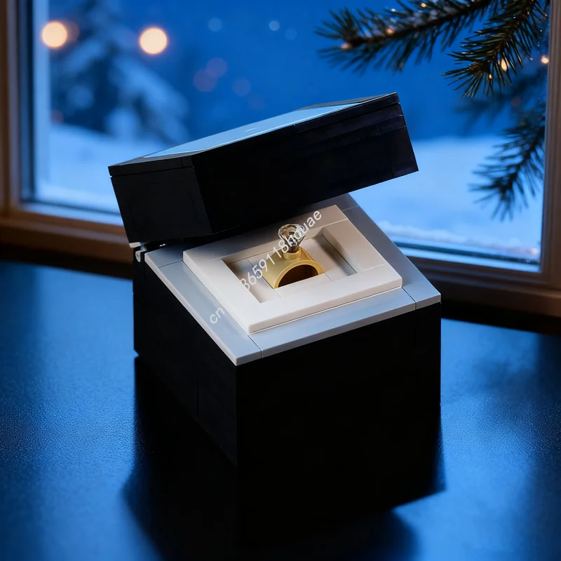 

136 шт. MOC коробка для колец скульптурная модель строительные блоки игрушка архитектура сборка творческое образование Рождественский подарок кирпич для детей