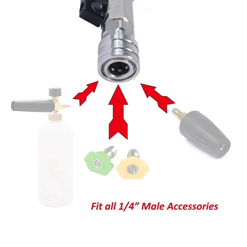 High Pressure Washer Ball Valve M22-14mm/15mm To 1/4 Quick Connector for Power Washer Hose Control Water Flow Switch view 5