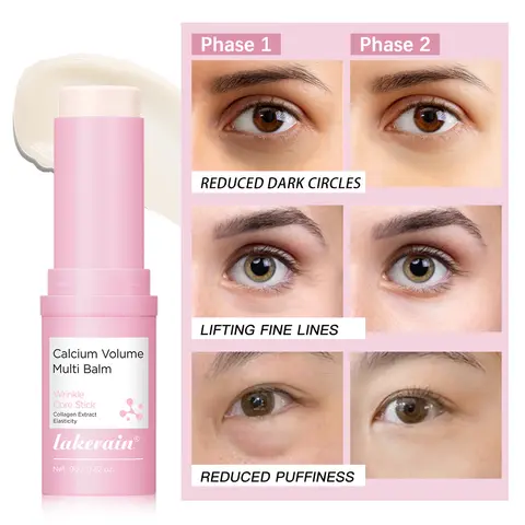 Calcium Collagen Vitamin D Eye Stick Balm Tightens Skin Care Anti Aging Anti Dark Circle Reduces Eye Bags Wrinkles Tear Trough
