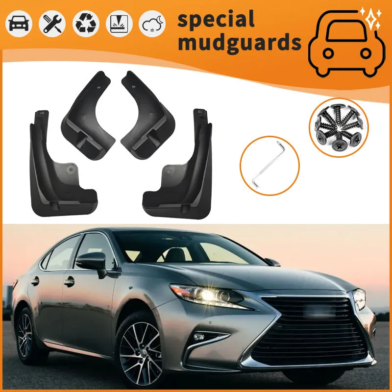 

For Lexus ES240 350 11-19 models Mudguards Fender Mudflaps Front Rear Flares Splash Guards Cover Car Accessorie