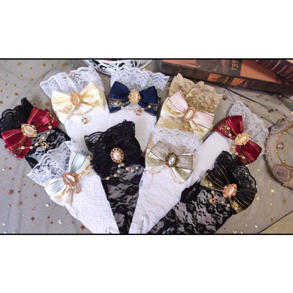 

Оригинальные перчатки Лолиты, Лолита, готическая чаепитие, великолепные элегантные летние кружевные аксессуары для волос, аксессуары ручной работы