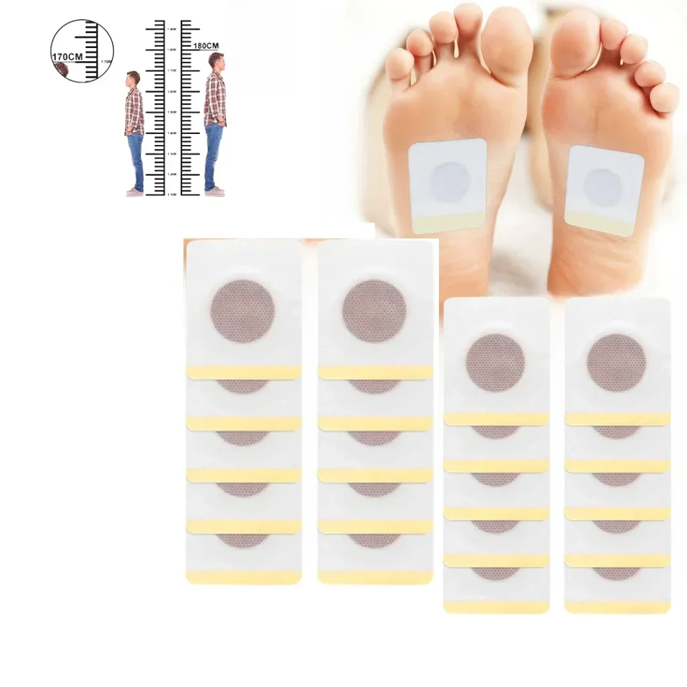 Grow Taller Foot Patches Height Growth Hormone Enhancer Plaster Bone Strength Calcium Vitamin D Supplements for Adults Teenager