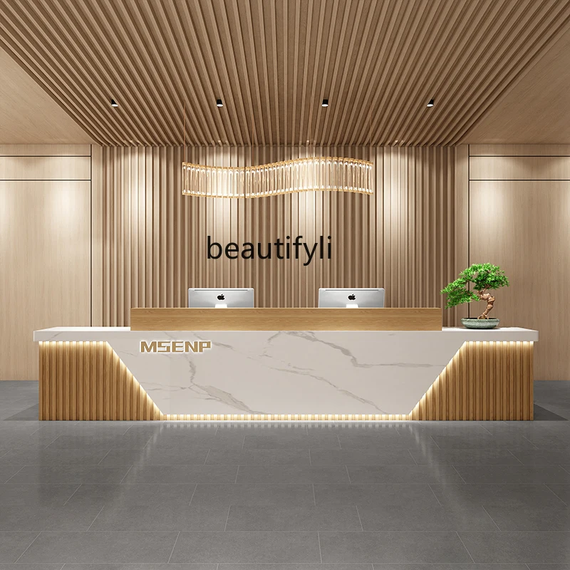 Simple Company Reception Desk Hotel Sales Department Welcome Desk Beauty Salon Training Institution checkout page