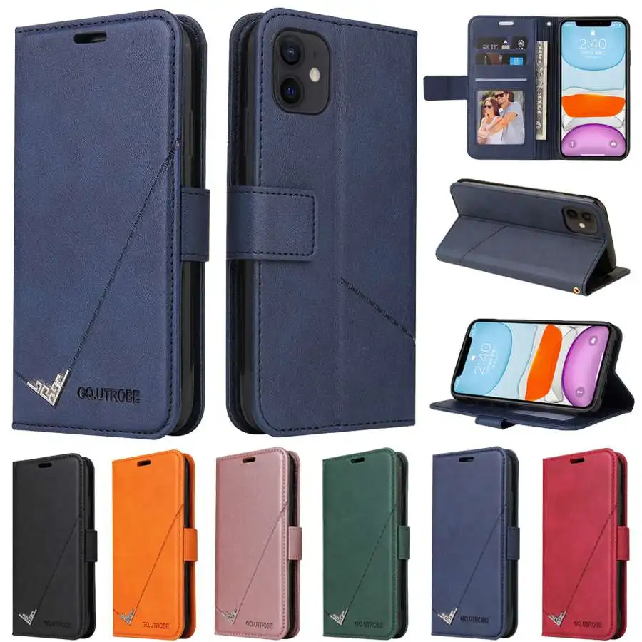 

Leather New Fashion Case For iPhone 12 Pro Max 12Mini 11Pro SE2020 X XS XR XSMax 8 8Plus 7 7Plus 6S Fall Preventionv Wallet Case