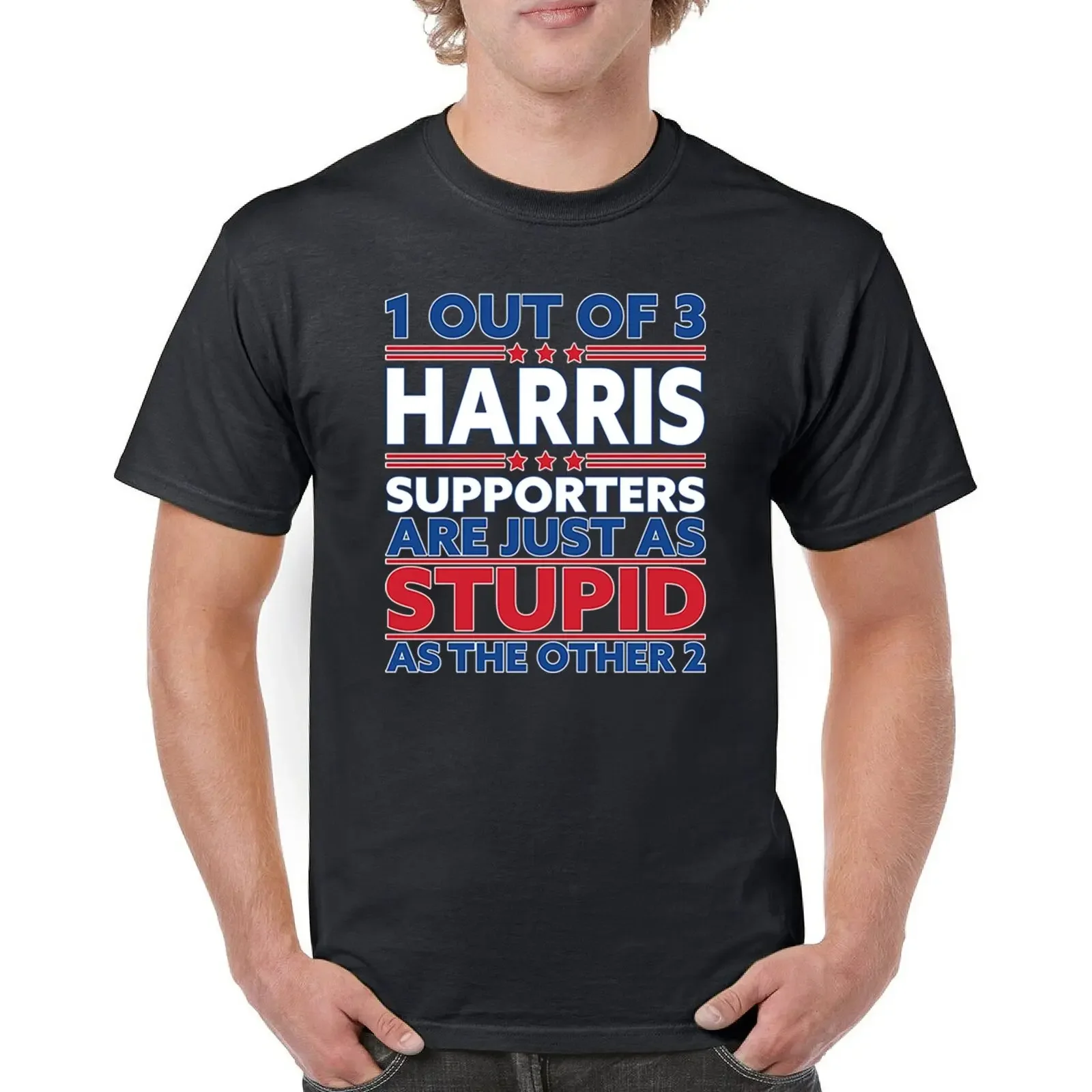 1 Out of 3 Harris Supporters Are Just As Stupid T-shirt Pro- Trump Men's Tee