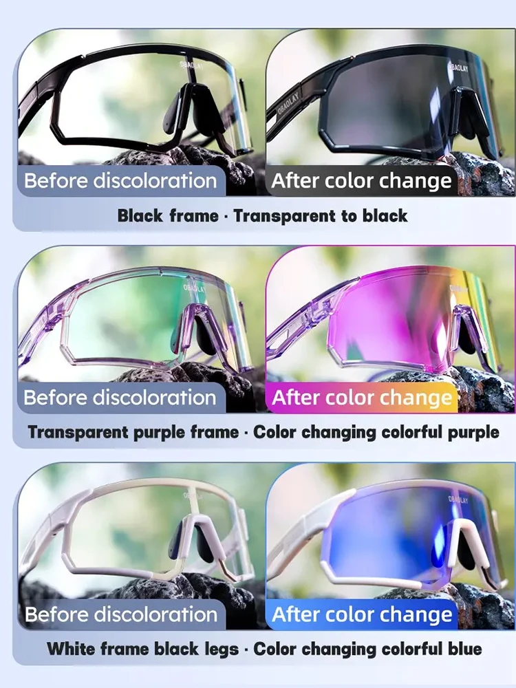 

Фотохромные велосипедные солнцезащитные очки, мужские очки для бега, теннисные очки, горные очки, спортивные очки на открытом воздухе, ветрозащитные и песочные