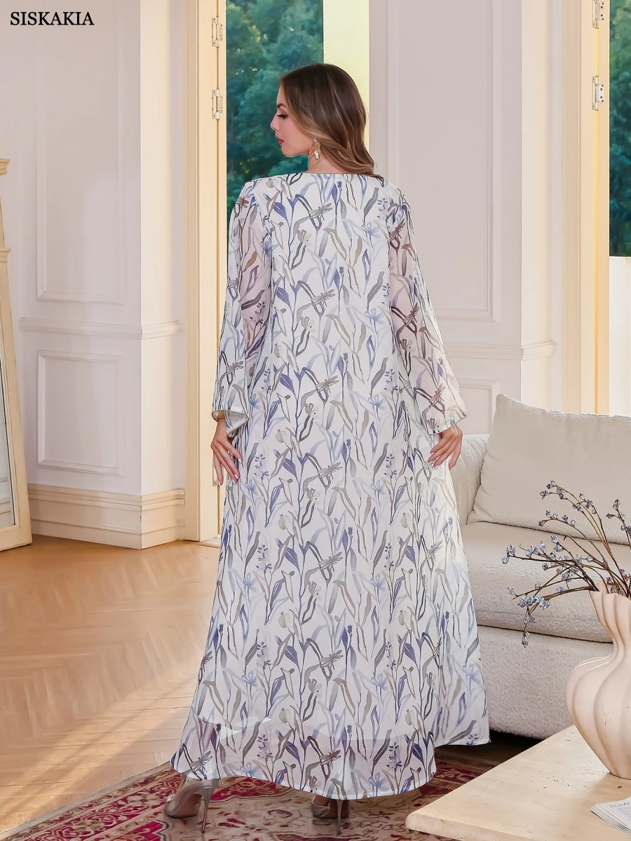 Vestido Abaya Musulmán Siskakia Estampado Floral - usage example