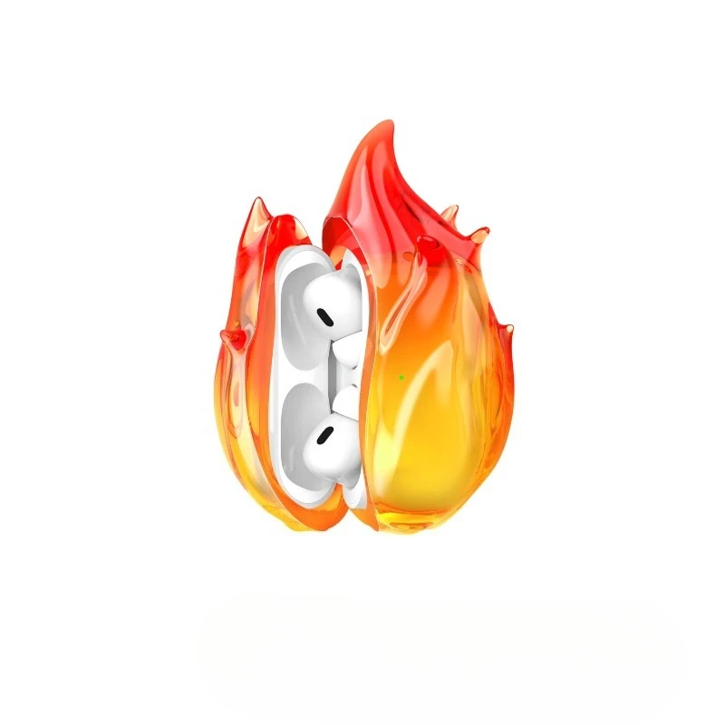

Flame Earphone Protective Case Artisan 3D Printing Resin Hard Earphone Protective Cover for Airpods pro/pro2 Accessories Gifts