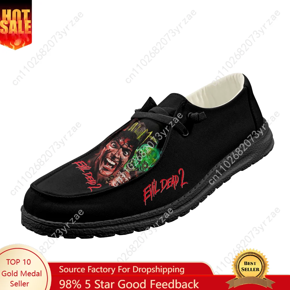 

Evil Dead II Casual Shoes Mens Womens Flat Footwear Indoor Outdoor Lightweight Shoes Fashion Popular Patterns Customized Shoes