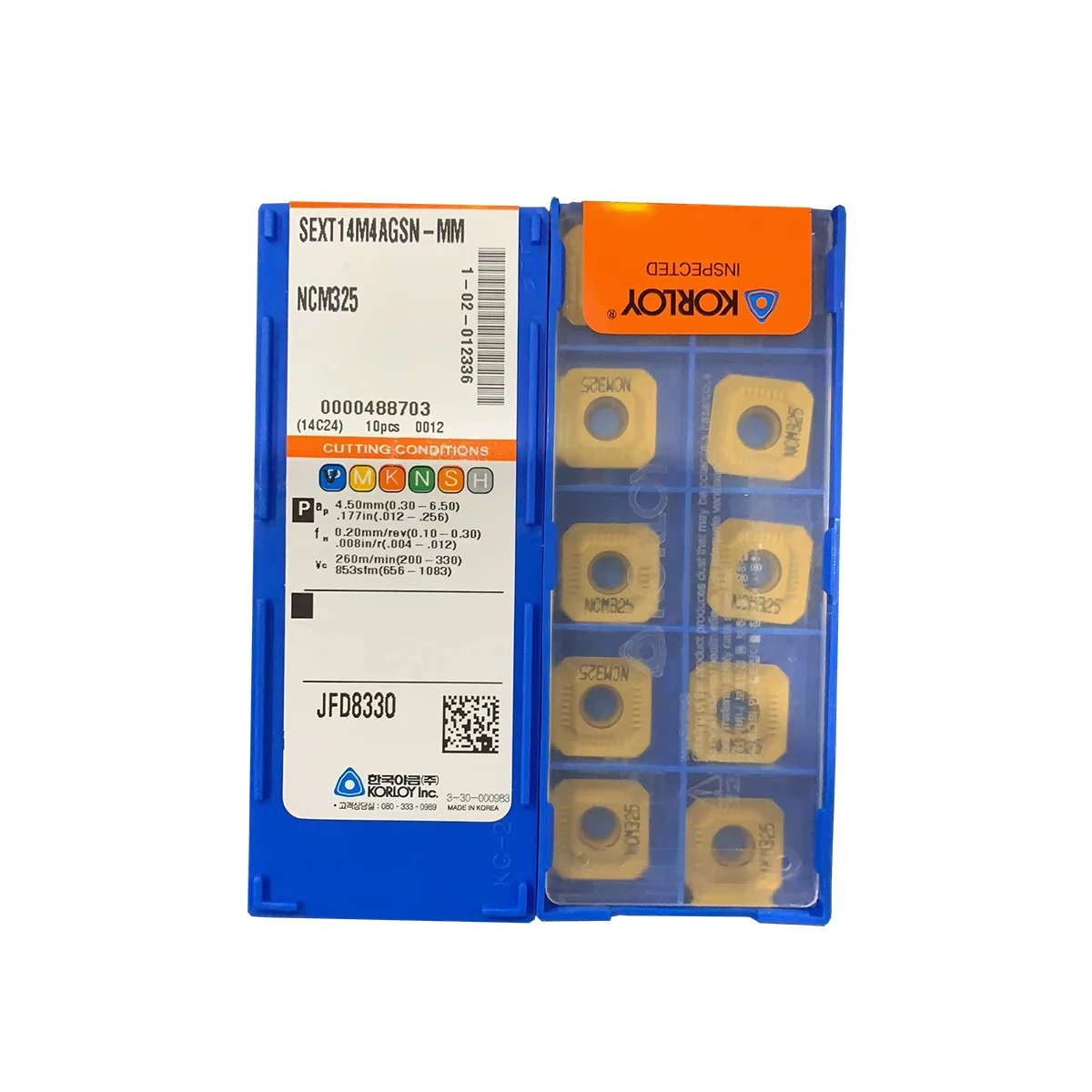 

KORLOY 100% оригинальные SEXT SEXT14 SEXT14M4AGSN MM NCM325 Future Mill 45 ° Сменные фрезерные Вставки фрезерные станки с ЧПУ