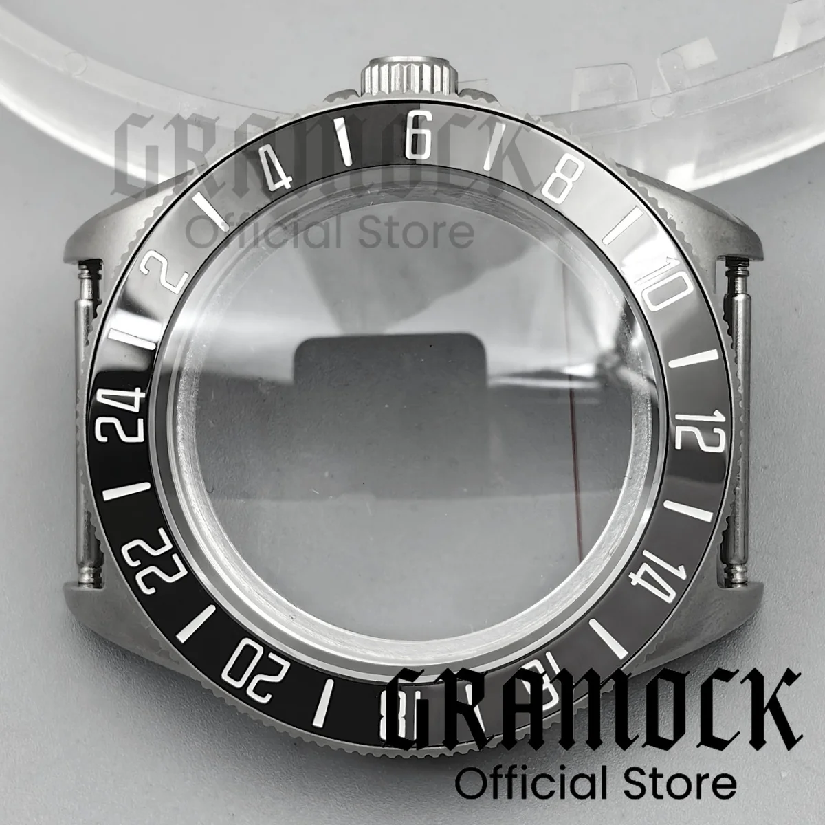 GRAMOCK 40mm NH34 Tattico Rana Acciaio Opaco Diver Cassa Dell'orologio Zaffiro A Cupola Nero Verde Lunetta Fit NH35 NH36 ETA2824 PT5000 Movts