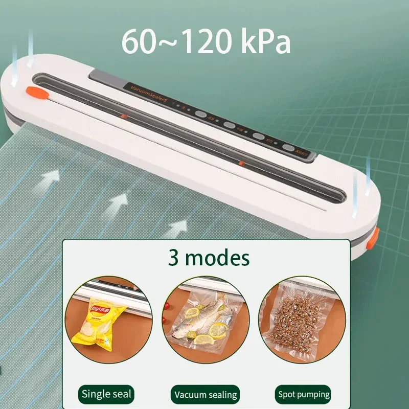 2024 New Automatic Vacuum Packaging machine Food Vacuum sealer for Dry wet soft powder Household food Storage Sealing machine