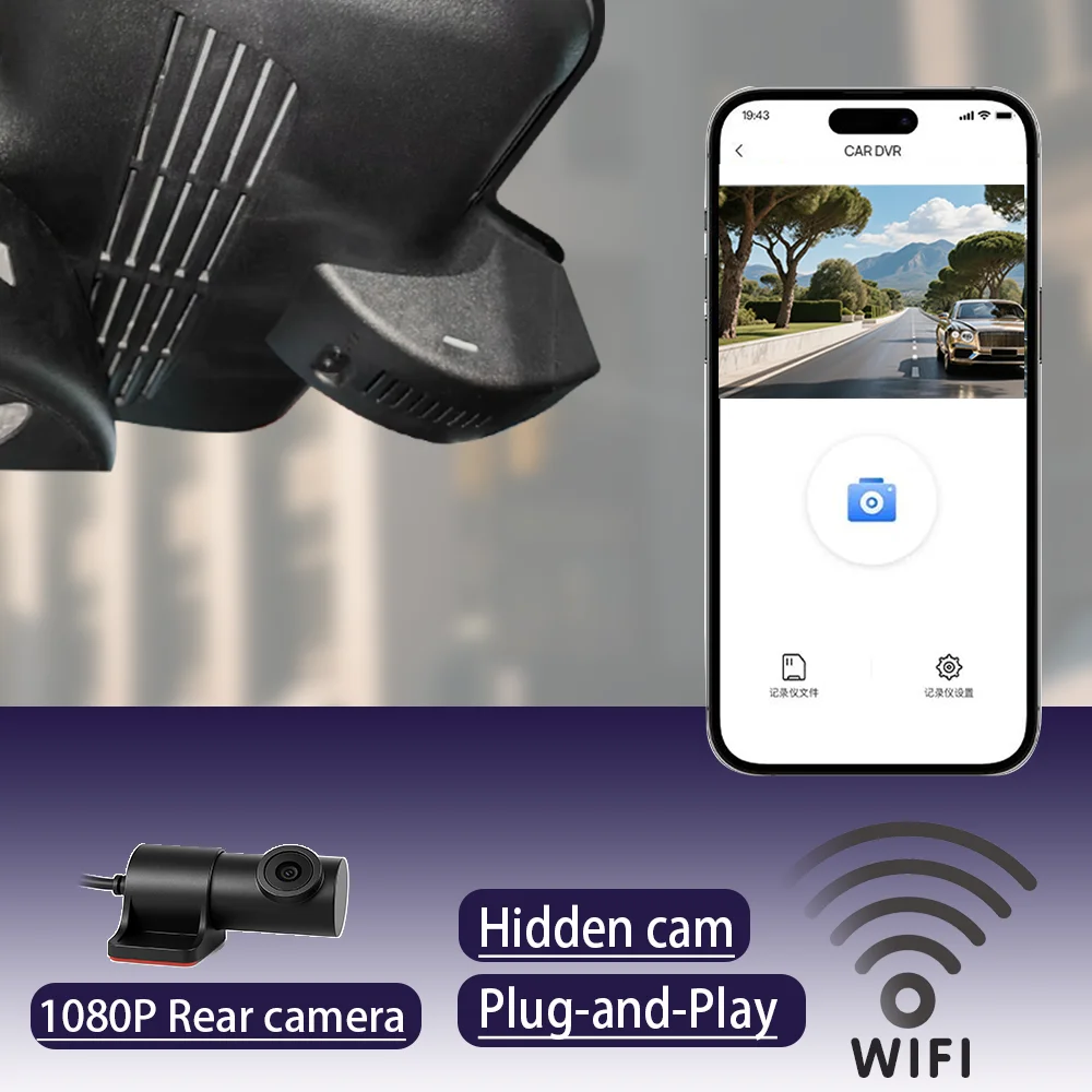 4K HD WIFi Car DVR Dash Cam Mercedes Benz GLC glc250d glc350d glc43 glc63 x253 c253 Clase C C220d C43 C63 W205 C204 DashCam