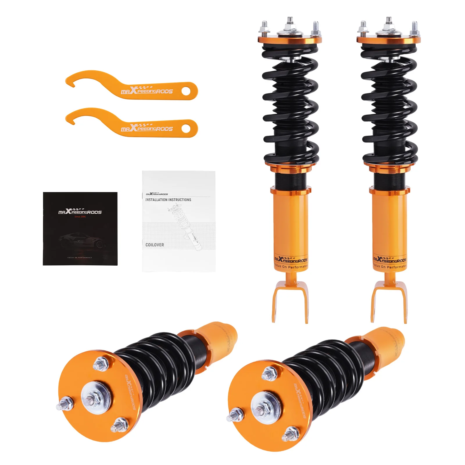 

Coilovers Suspension Shocks Struts Set For Honda Accord 08-12 Acura TSX 09-14 Coilovers Shocks Struts Height Adjustable Absorber