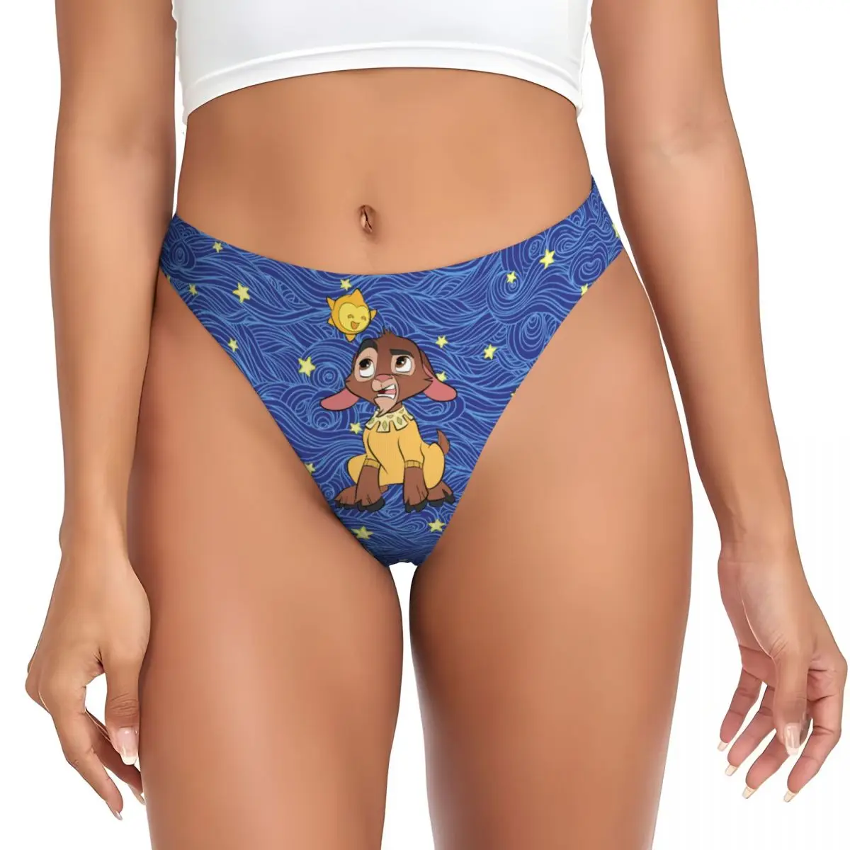 Custom Womens Wish Valentino Star G-string Thong Female Soft Panties Underwear