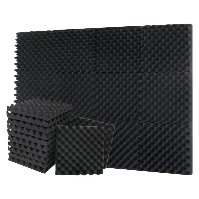 

12Pcs Sound Absorbing Panels 11.8 x 11.8 x 1.3 Inch Soundproof Wall Panels SelfAdhesive Panel High Density Sound Panels for home