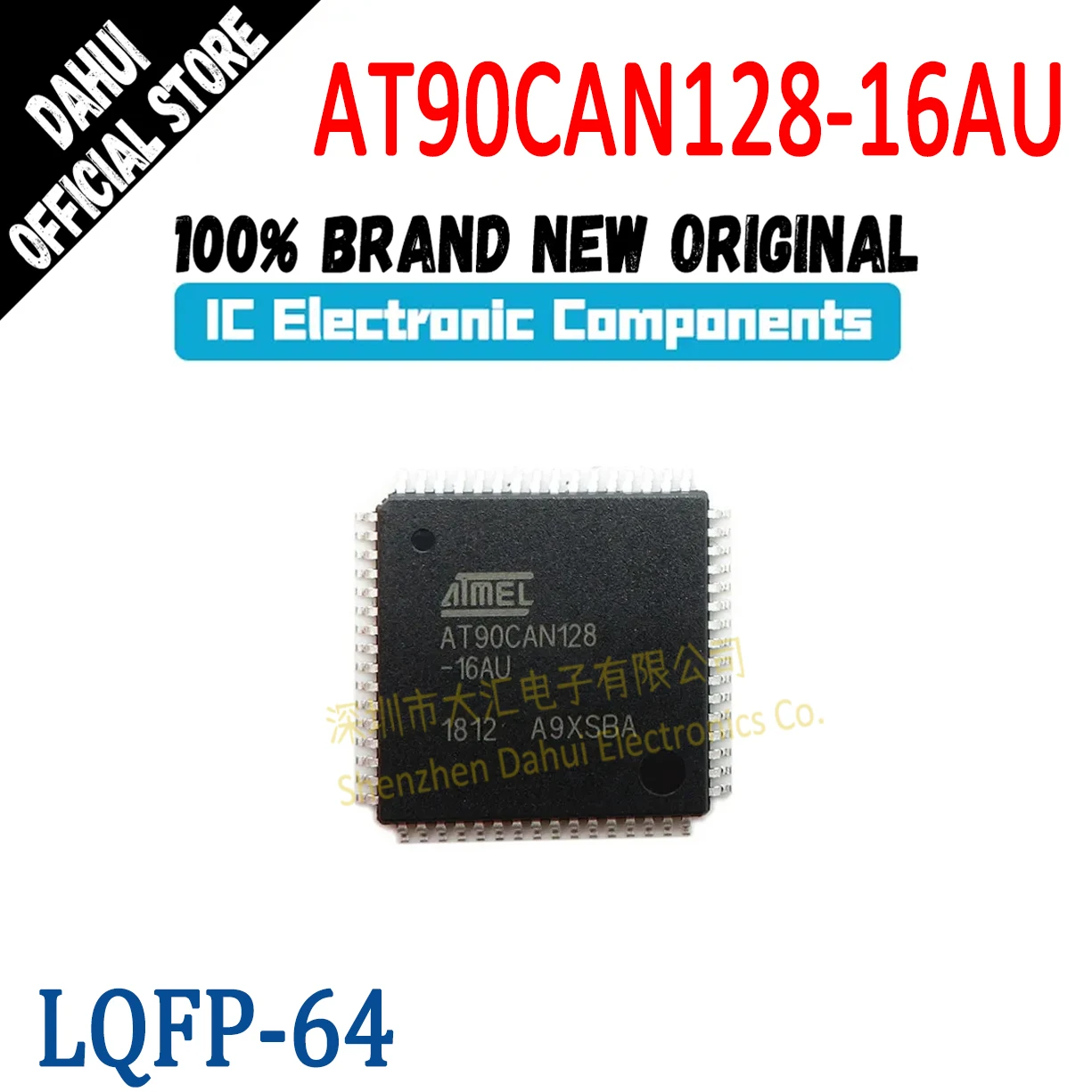 

AT90CAN128-16AU AT90CAN128 LQFP-64 8-bit AVR Microcontroller Chip IC New Original