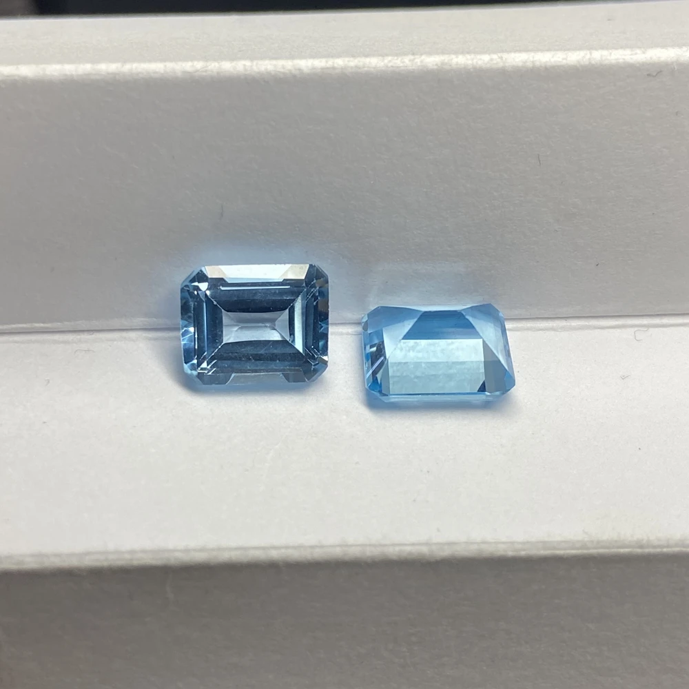 4x6-10x14mm Emerald Cut Natural Sky Blue Topaz Stones 8x10mm Octagon Topaz Gemstone 4