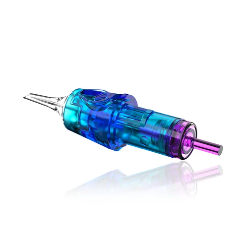 Imagen 2 del producto Agujas de cartucho de tatuaje CNC, jeringuilla desechable estéril, RS/RL/RM/M1, alta calidad para máquinas de tatuajes inalámbricas, #10 #12, 20 piezas