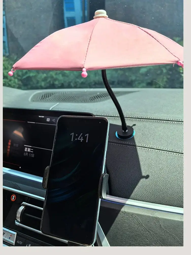 AliExpress 360° Rotation Adjustable Magnetic Mobile Phone Umbrella Anti-glare Sun Shade Shield Cover Mini Car Bike Motorcycle Accessories
