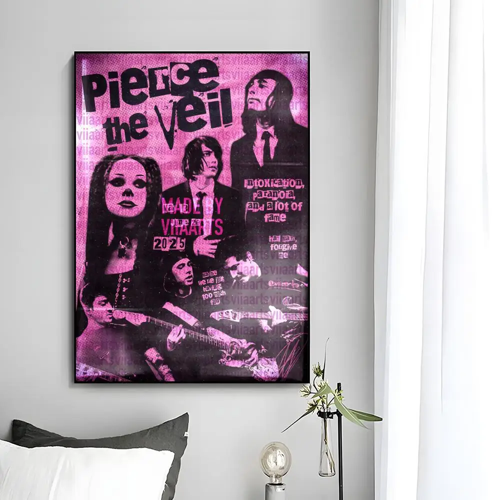 Wandkunst der Emo-Rockband P-Pierce The Veil, Poster, Wandkunstdruck, dekoratives Wandbild, Heimdekoration, Geschenk, ungerahmt – Detail 13