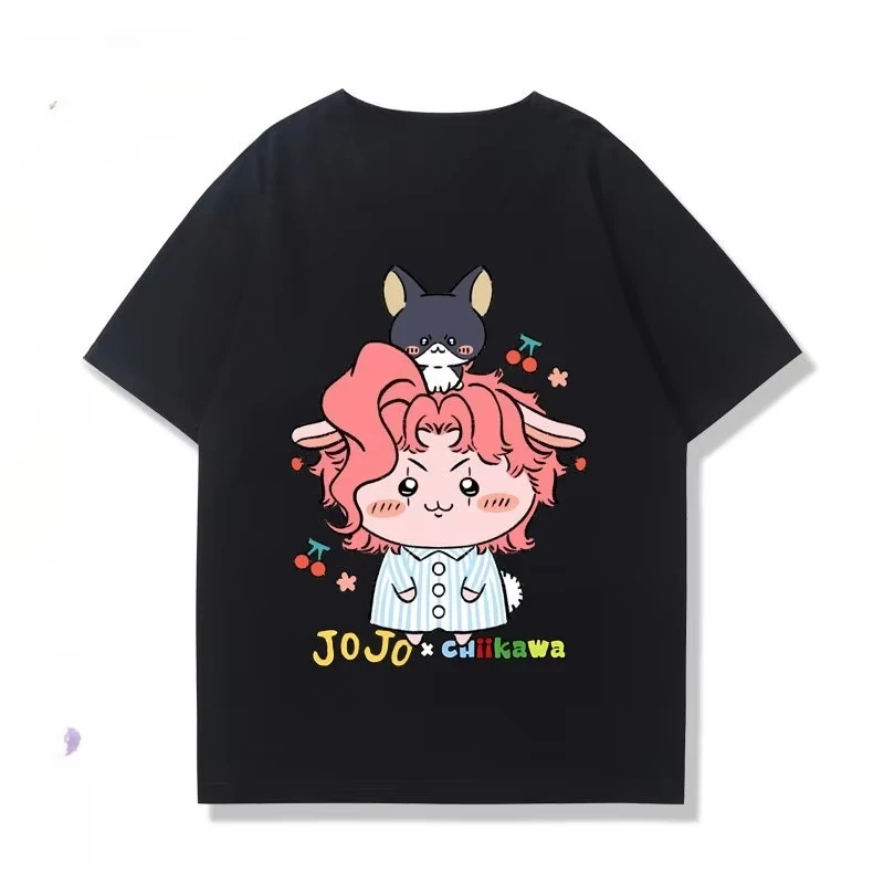 2026 Chiikawa Usaqi Joint JOJO Parent Child Pure Cotton T-shirt Comfortable, Breathable, High Quality Ins Y2k