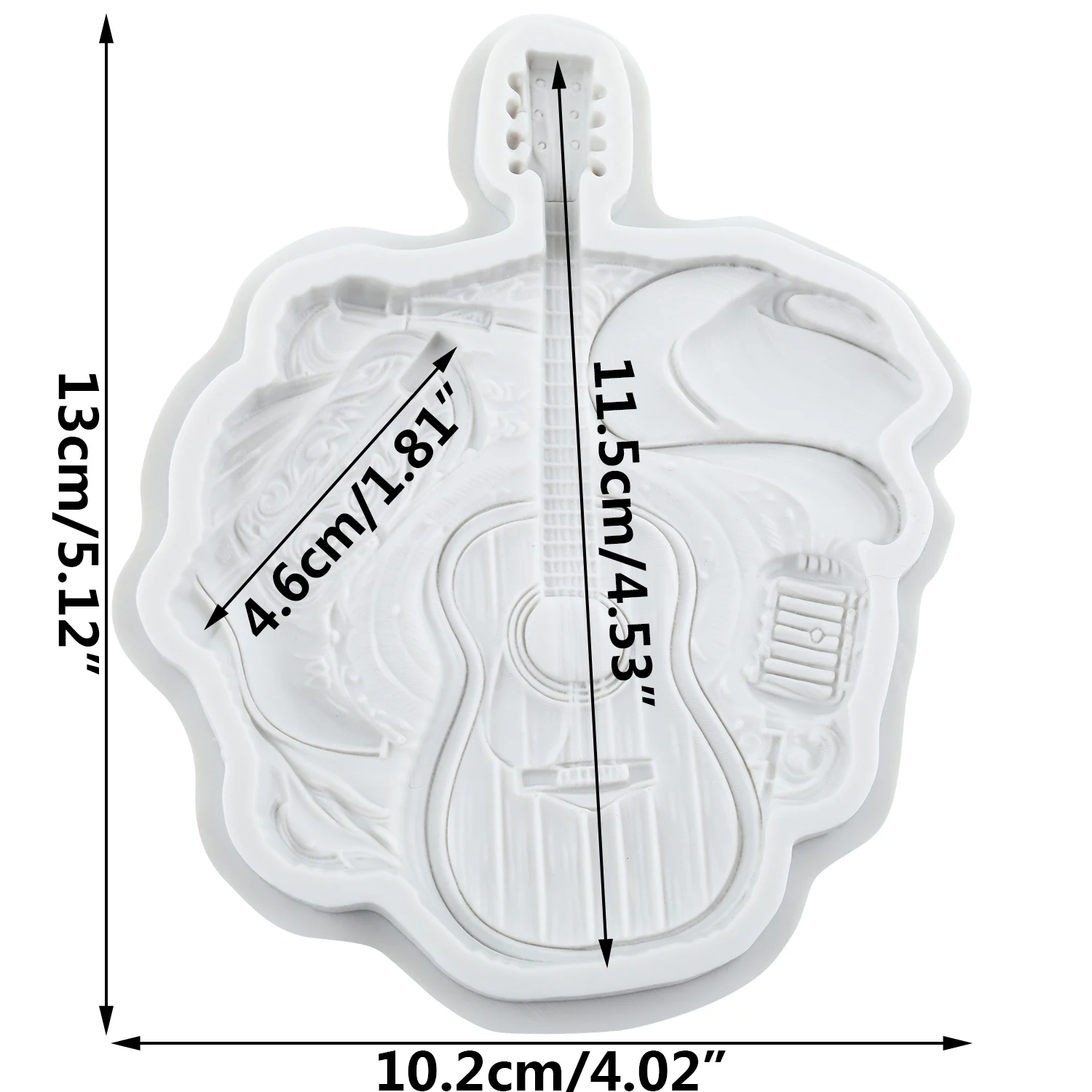 Guitar Silicone Molds Fondant Cake Decorating Tools Cupcake Topper Chocolate Candy Sugar Craft Gum Paste Polymer Clay