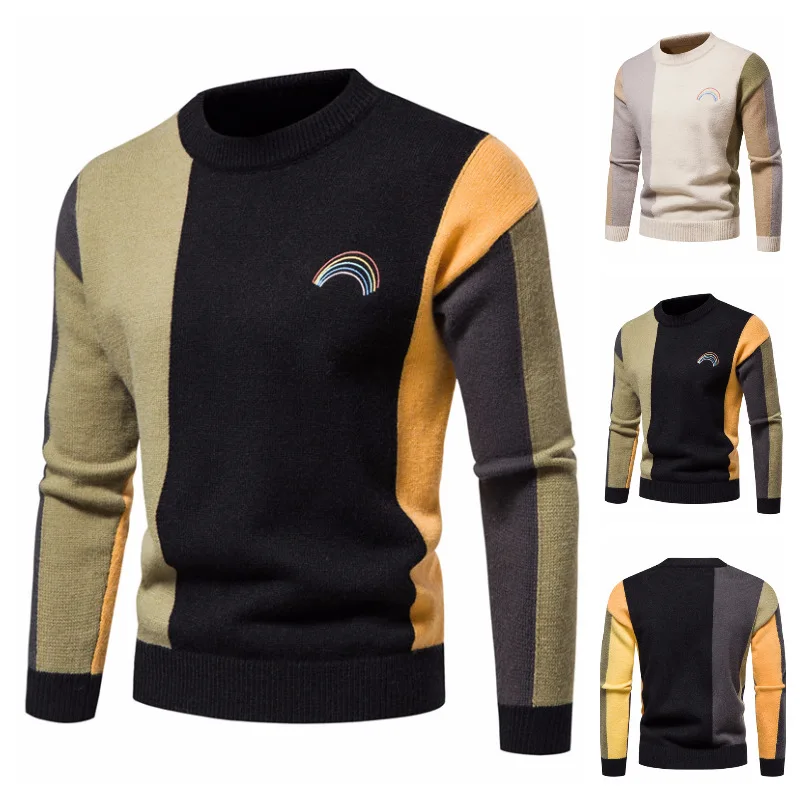 2023 Winter New European and American Men's Ethnic Sweater Fashion and Leisure