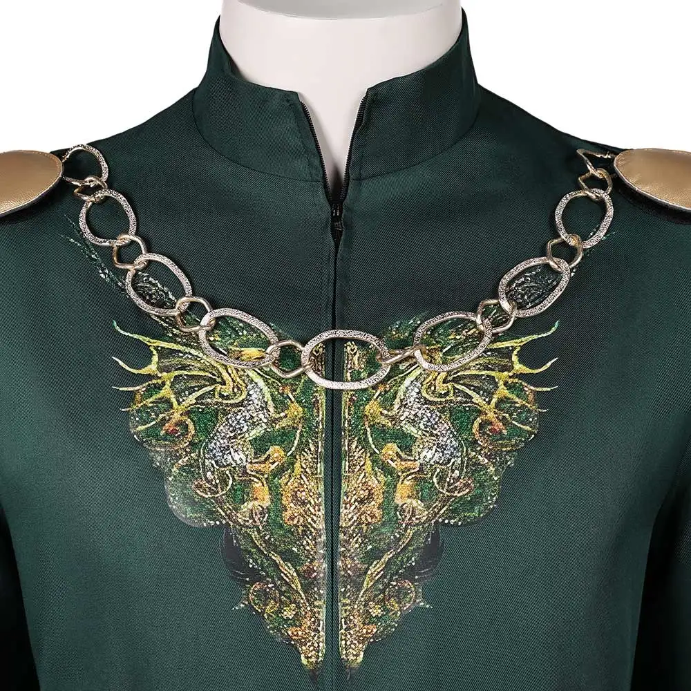 TV Drachen 2 Cosplay Haus Kostüm Verkleidung mittelalter lichen Prinzen Aegon Cosplay Fantasie grünen Umhang Kleidung erwachsene Männer Fantasia Outfits