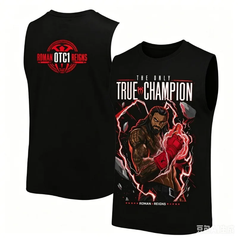 2026 Summer New Roman Reigns Aura Cartoon Tank Quick Dry Breathable Gym Tank Top Outdoor Sports Casual Sleeveless for Men Family