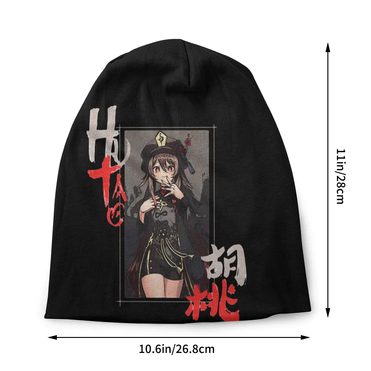 Hu Tao Genshin Impact Skullies Beanies Anime Game Hat Casual Outdoor Unisex Caps Summer Warm Multifunction Bonnet Knitting Hats image 2