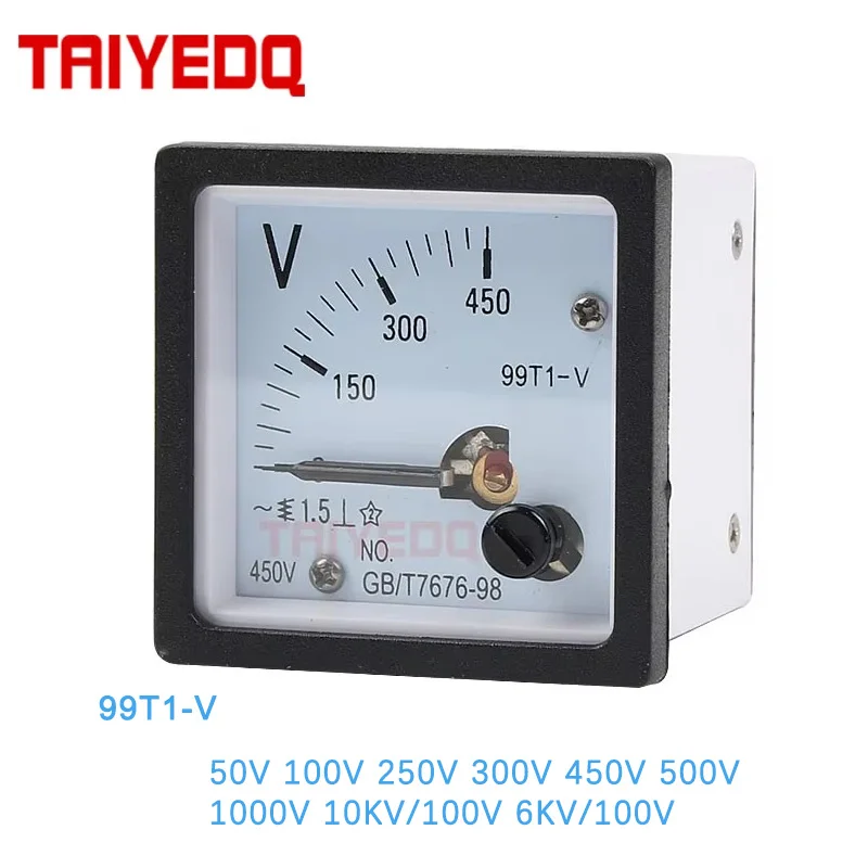 AC99T1-V Analog Voltmeter volt Meter voltage Tester charger doctor Voltimetro Diagnostic-tool 50V 100V 200V 450V