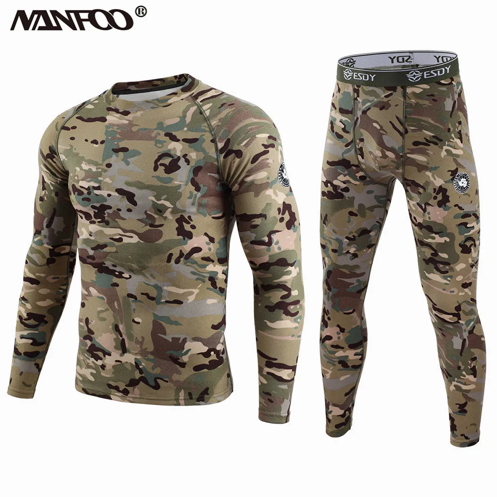 Ropa interior térmica lana camuflaje – Transpirable para hombre outdoor - imagen 3