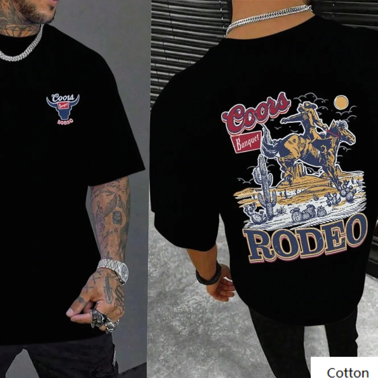 

Хлопковая футболка с рисунком родео идеально подходит для любителей западной культуры для ковбойского душа и культуры пива отлично подходит для повседневных прогулок