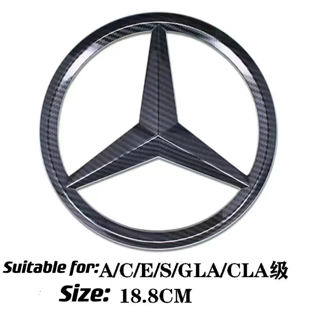 1Pcs ABS Car Front Grille Badge Decal Cover Emblem for Mercedes Benz W204 W205 W210 W211 W212 W213 C E Class GLA GLK ML GLC GLE