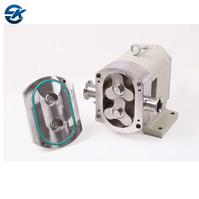 Food Grade Sanitary High Viscosity Liquid Material Transfer Rotary Pump Sanitary Mobile Lobe Pump