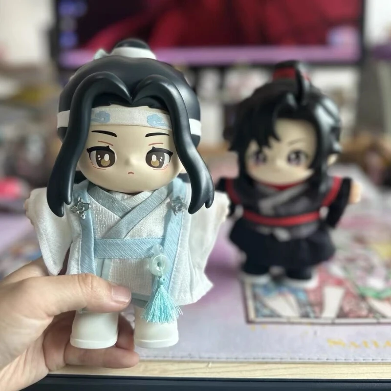 

Genuine 18cm Mo Dao Zu Shi Wei Wuxian Lan Wangji Anime Figurion Minidoll Cartoon Model Animation Collectiable Decor Gifts Dolls