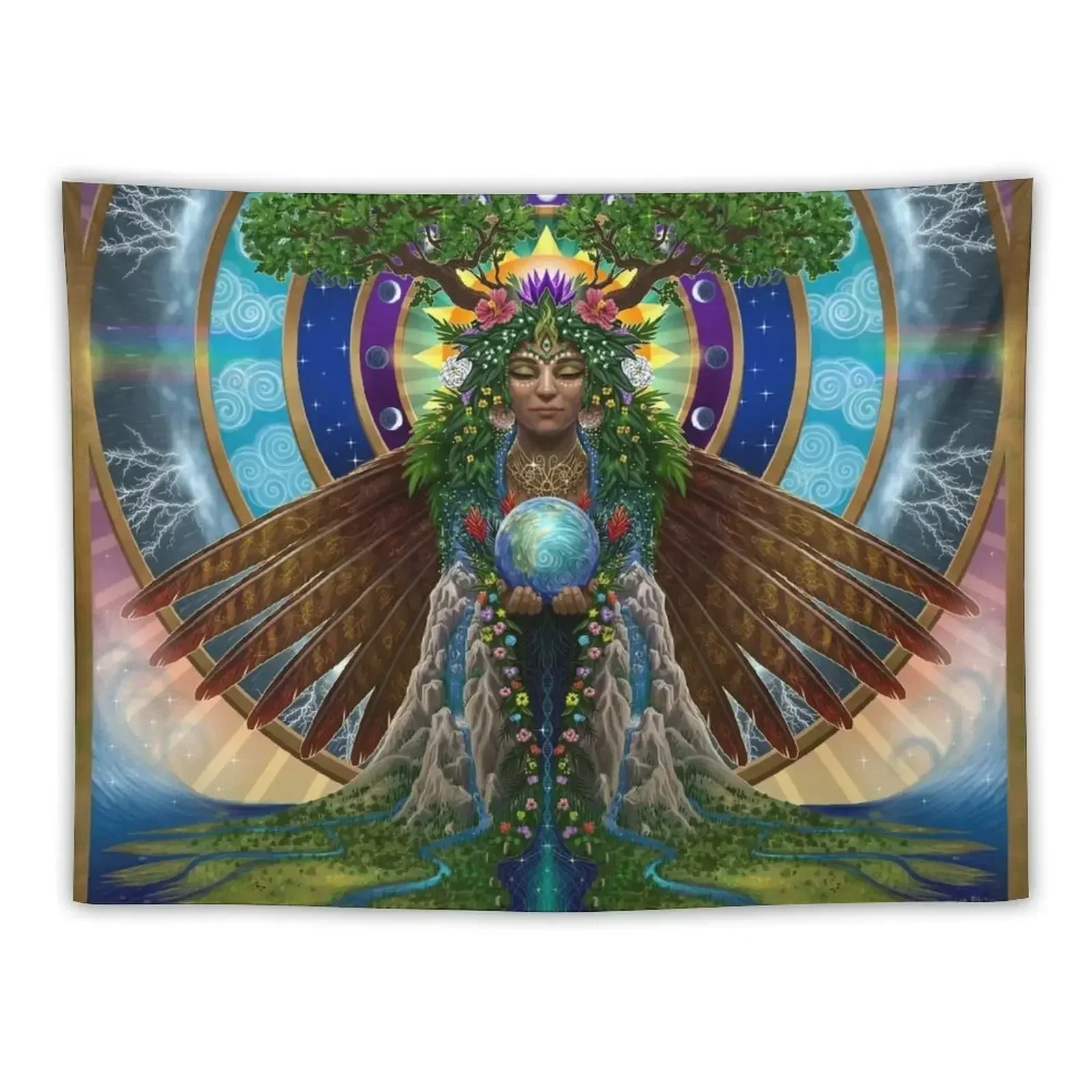 

Gaia: Sacred System Tapestry Room Decorations Aesthetics Wall Carpet Things To Decorate The Room Tapestry