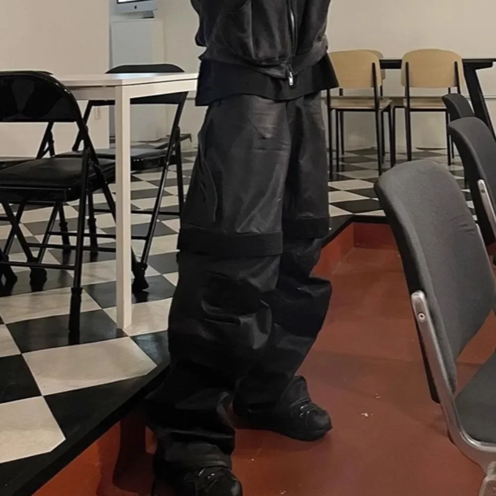 NIGO Men's Casual Straight Leg Baggy Jeans High Street Trend Wide Leg Denim Pants #NGTOP11869