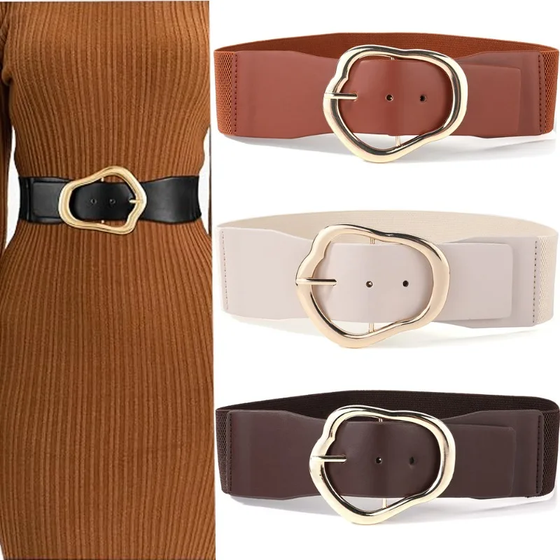 European and American Fashion Irregular Stretch Waist Cincher Unique and Elegant Versatile Belt for Sweaters and Dresses
