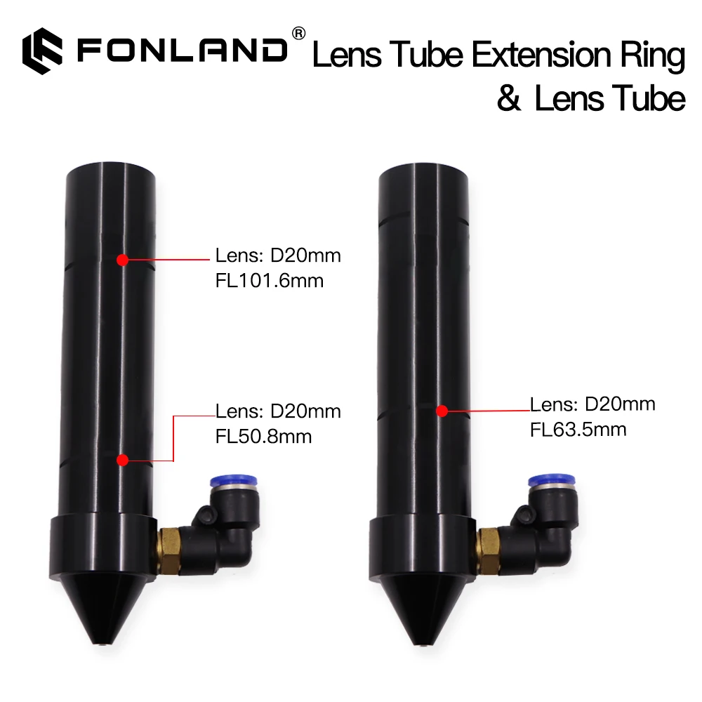 Fonand-Extensión de tubo de lente de cabeza láser CO2, anillo para máquina de grabado láser CO2, 50,8mm, 63,5mm, 101,8mm, envío rápido